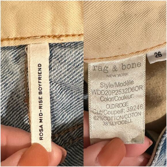 rag & bone Rosa Mid-Rise Boyfriend in Old Ridge - Picture 11 of 12